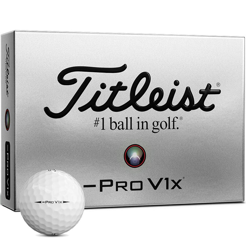 Titleist Pro V1x Left Dash Golf Balls - White - Dozen