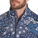 Puma Cloudspun Bloom Camo 1/4 Zip Sweater - Deep Navy/Filtered Ash