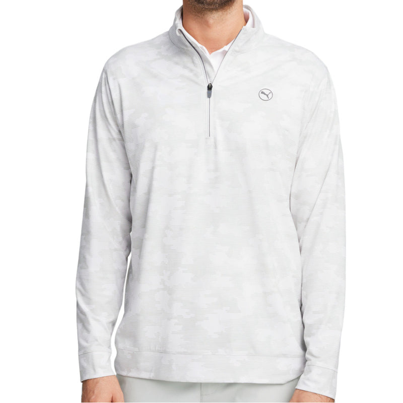 Puma Cloudspun Camo 1/4 Zip Pullover - White Glow