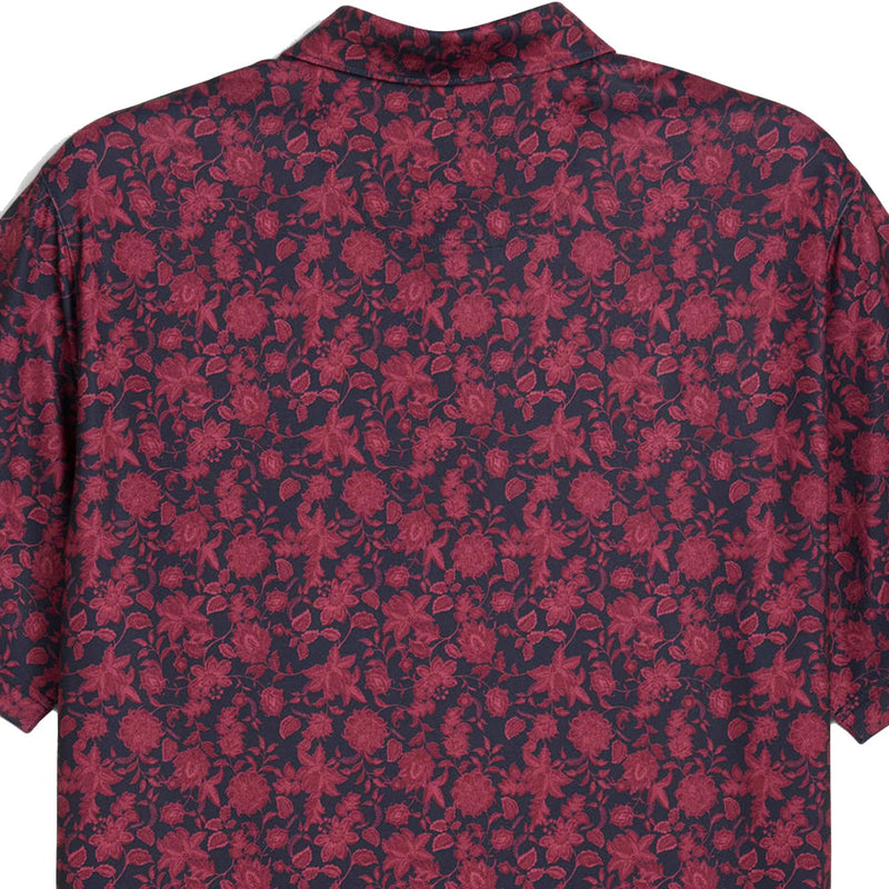 Puma Cloudspun Carmela Floral Polo Shirt - Deep Navy/Ruby Shimmer