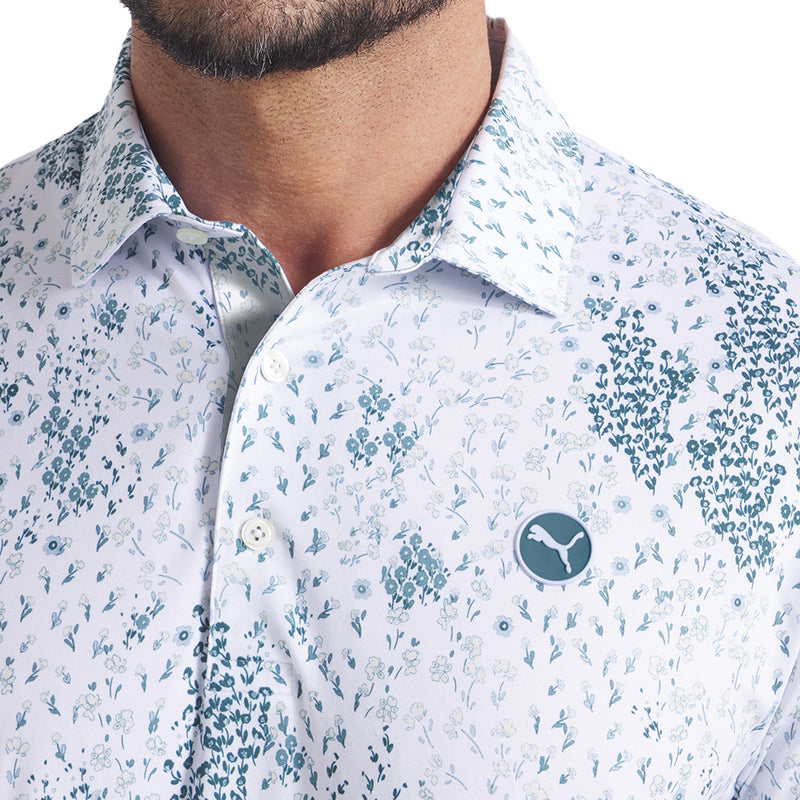 Puma Cloudspun Garden Polo Shirt - White Glow
