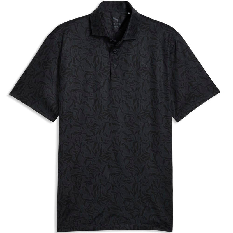 Puma Cloudspun Marine Botanical Polo Shirt - Puma Black