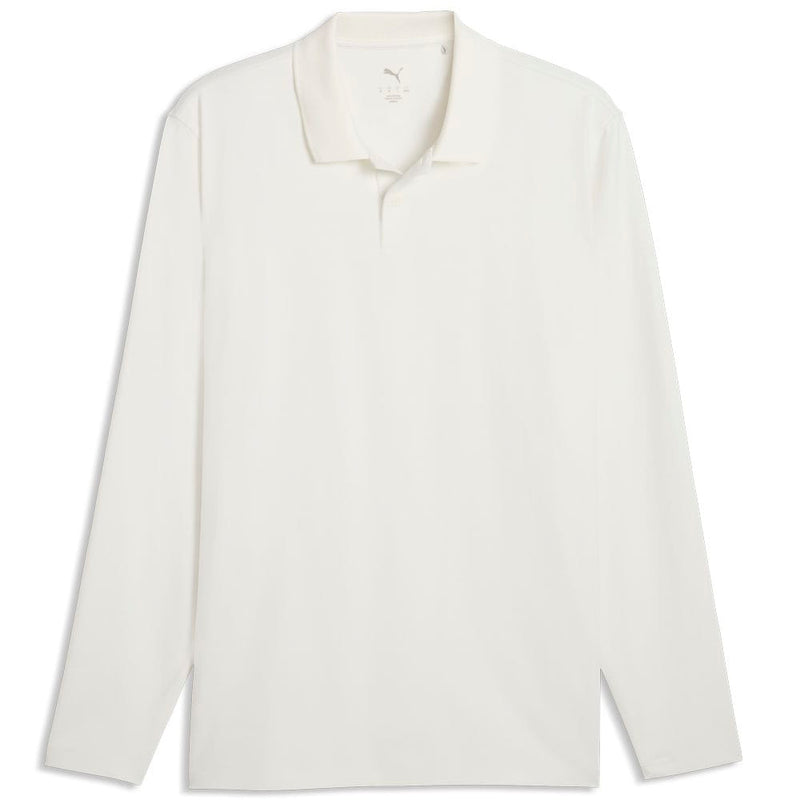 Puma Cloudspun Midweight Long Sleeve Polo Shirt - Warm White