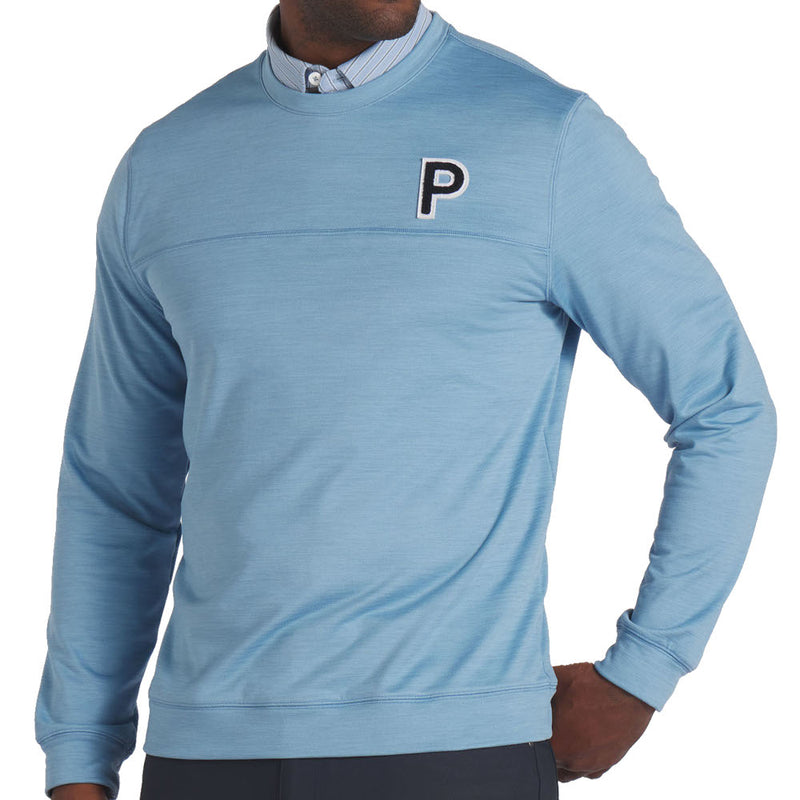 Puma Cloudspun Patch Crewneck Sweater - Zen Blue Heather