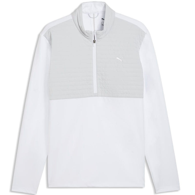 Puma Cloudspun Tech Hybrid 1/2 Zip Pullover - White Glow/Platino Gray