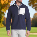 Puma Fleece 1/4 Zip Sweater - Deep Navy/White Glow