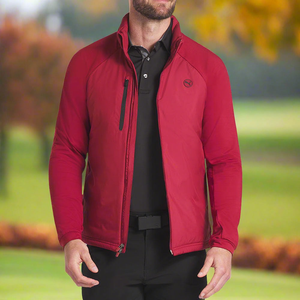 Puma red jacket shop