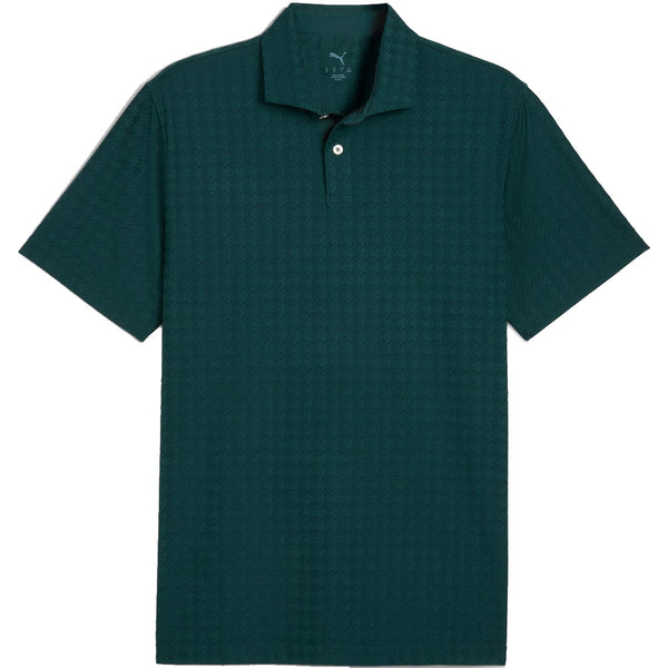 Puma MATTR Houndstooth Polo Shirt - Green Terrain