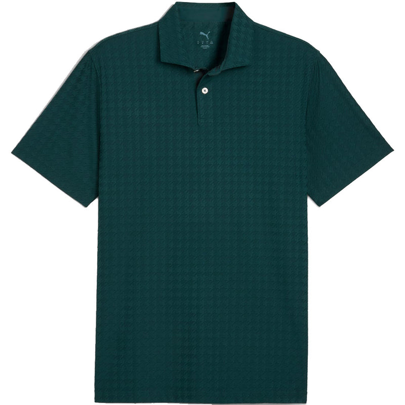 Puma MATTR Houndstooth Polo Shirt - Green Terrain