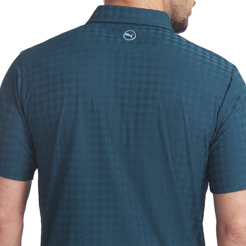 Puma MATTR Houndstooth Polo Shirt - Green Terrain