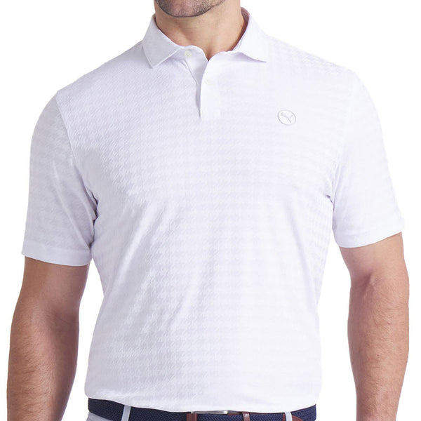 Puma MATTR Houndstooth Polo Shirt - White Glow