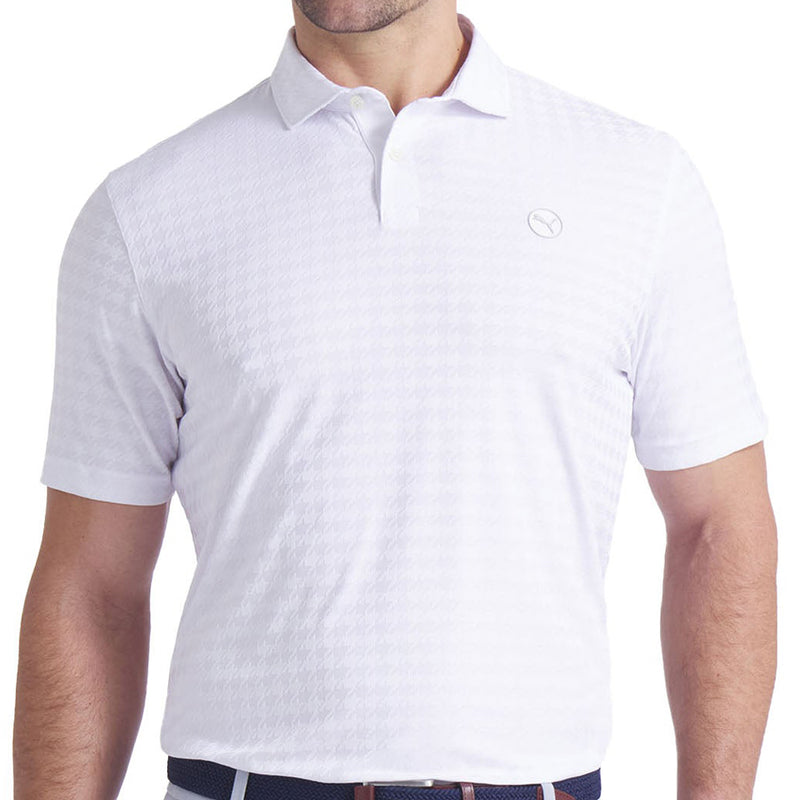 Puma MATTR Houndstooth Polo Shirt - White Glow