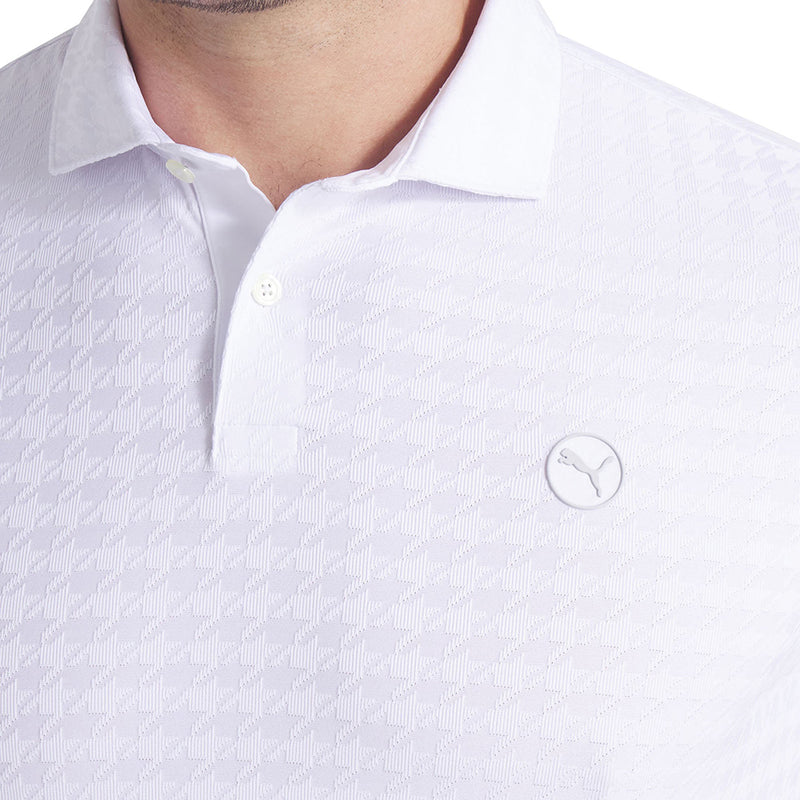 Puma MATTR Houndstooth Polo Shirt - White Glow