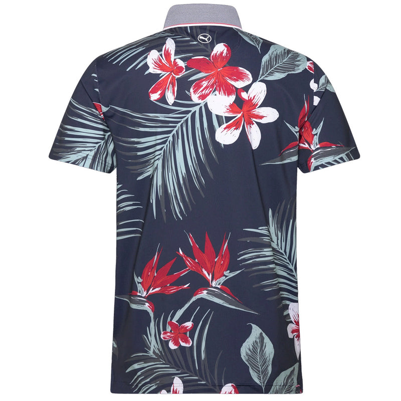 Puma MATTR Luau Polo Shirt - Deep Navy/Red Fire