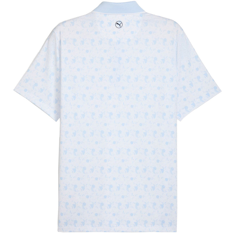 Puma MATTR Ornamental Polo Shirt - White Glow/Haute Tropic