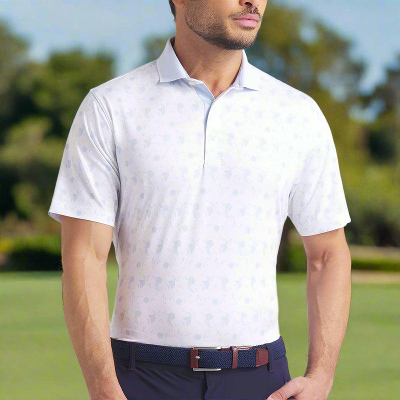 Puma MATTR Ornamental Polo Shirt - White Glow/Haute Tropic
