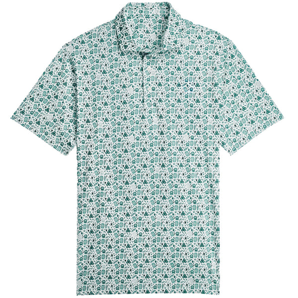 Puma MATTR Port Polo Shirt - Green Terrain/White Glow