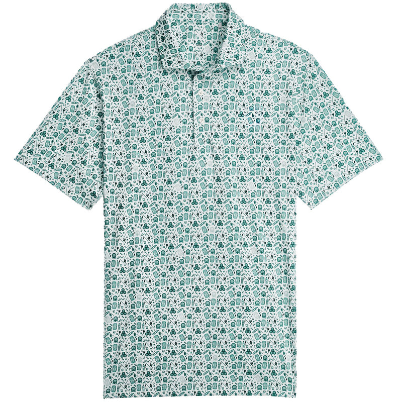 Puma MATTR Port Polo Shirt - Green Terrain/White Glow