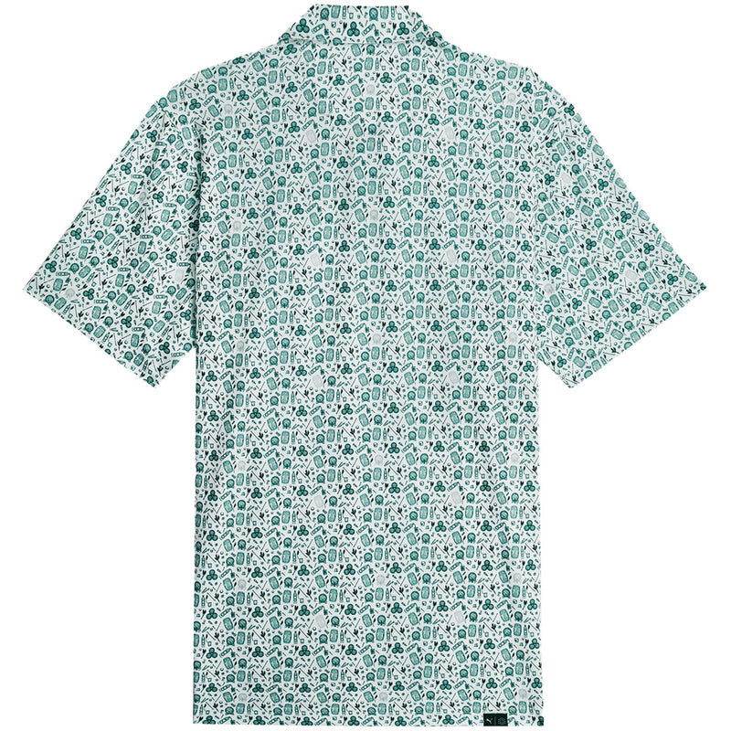 Puma MATTR Port Polo Shirt - Green Terrain/White Glow