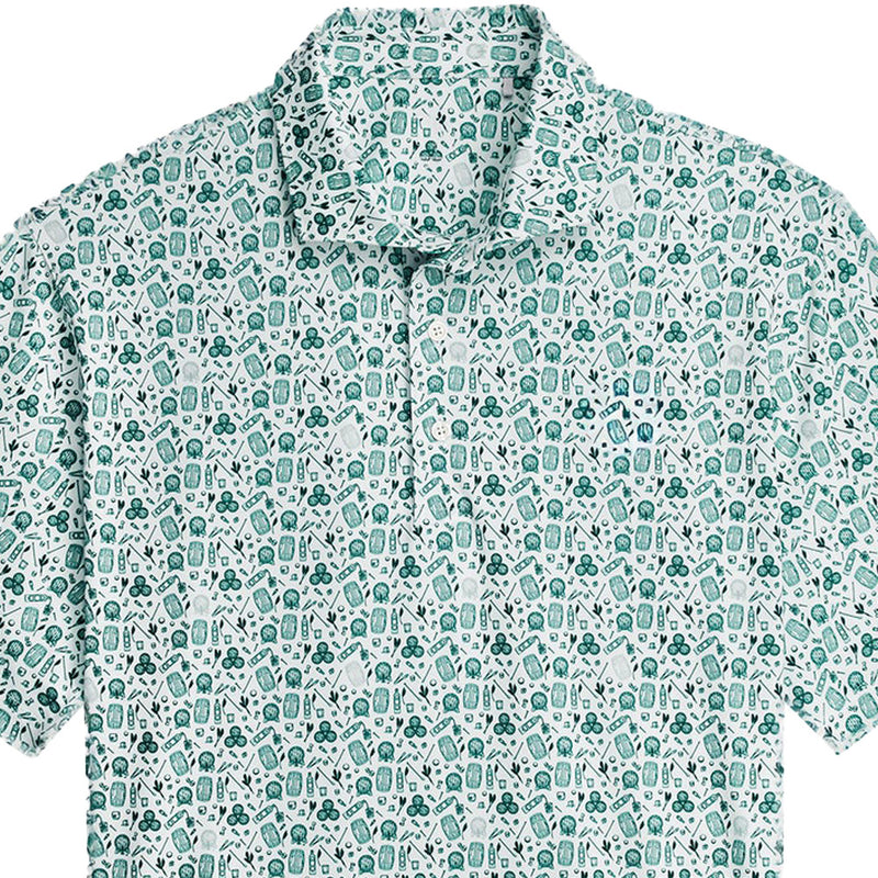 Puma MATTR Port Polo Shirt - Green Terrain/White Glow