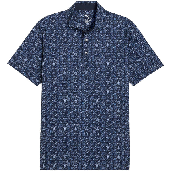 Puma MATTR Port Polo Shirt - White Glow/Deep Navy