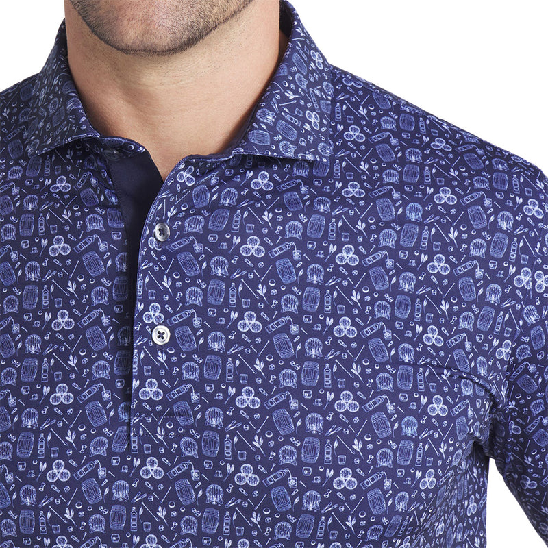 Puma MATTR Port Polo Shirt - White Glow/Deep Navy