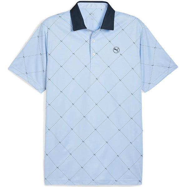 Puma Pure 2.0 Argyle Polo Shirt - Deep Navy/White Glow