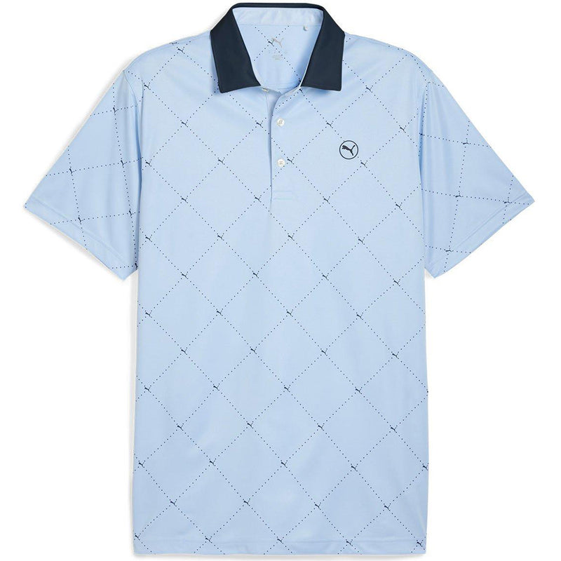 Puma Pure 2.0 Argyle Polo Shirt - Deep Navy/White Glow