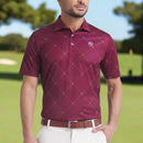 Puma Pure 2.0 Argyle Polo Shirt - Ruby Shimmer/White Glow