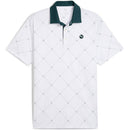 Puma Pure 2.0 Argyle Polo Shirt - White Glow/Green Terrain