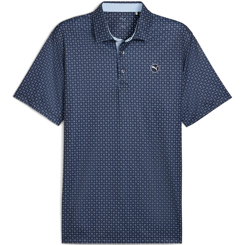 Puma Pure 2.0 Circle Cat Polo Shirt - Deep Navy/White Glow