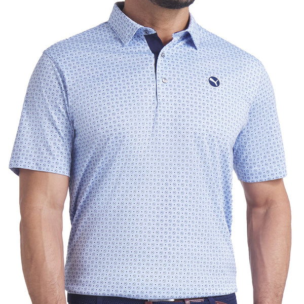 Puma Pure 2.0 Circle Cat Polo Shirt - Haute Tropic/Deep Navy