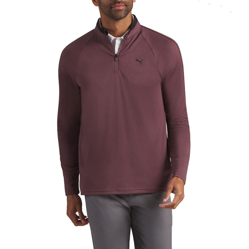 Puma Pure 3.0 1/4 Zip Pullover - Rich Cocoa/Puma Black