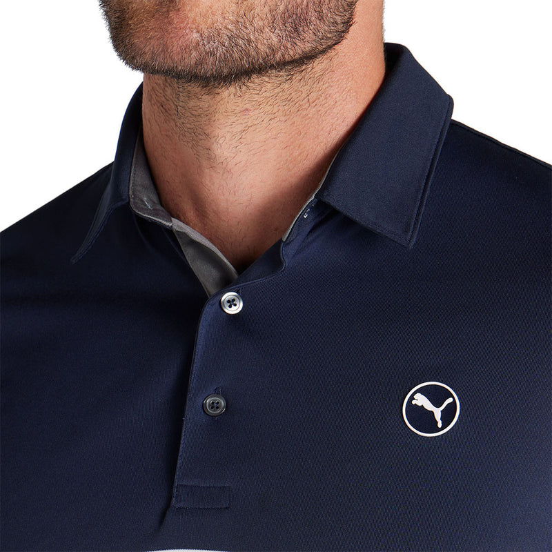 Puma Pure Colorblock Polo - Deep Navy/Zen Blue