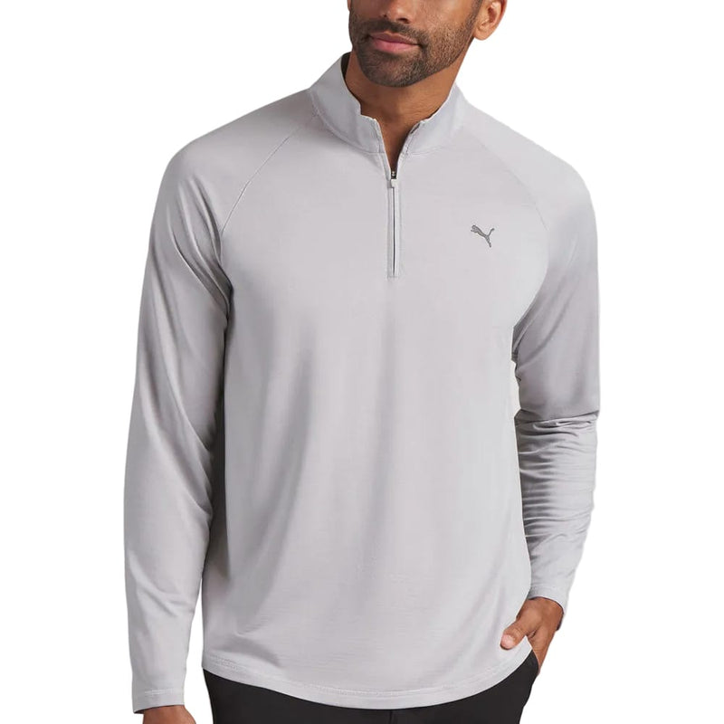 Puma Pure Grid 1/4 Zip Pullover - Platino Gray