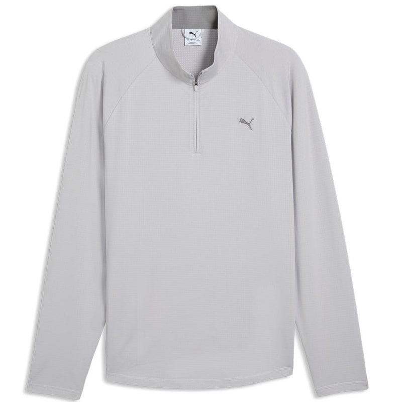 Puma Pure Grid 1/4 Zip Pullover - Platino Gray