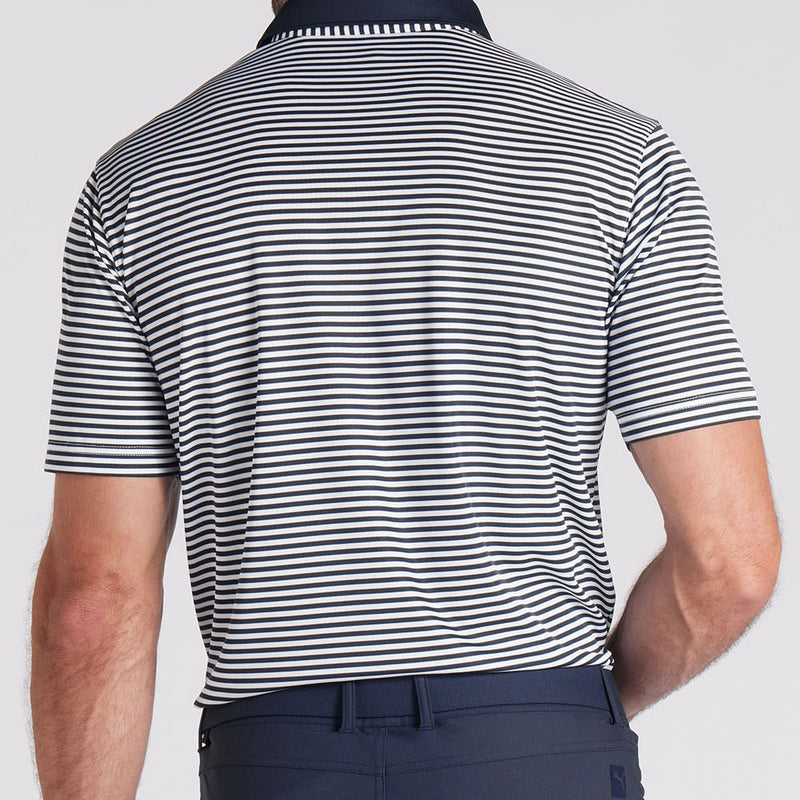 Puma Pure Stripe Polo Shirt - Deep Navy/White Glow