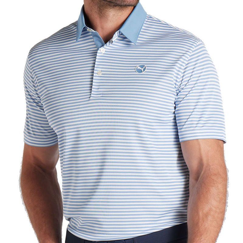 Puma Pure Stripe Polo - Zen Blue/White Glow