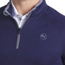 Puma Waffle Fleece 1/4 Zip Pullover - Deep Navy