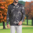 Puma Cloudspun Bloom Camo 1/4 Zip Sweater - Puma Black/Slate Sky