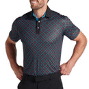 Puma Pure Monogram Polo Shirt - Black/Aqua Blue