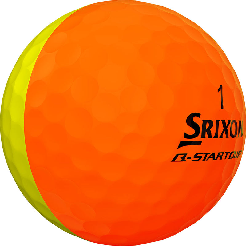 Q-STAR Tour Divide Golf Balls - Yellow/Orange - 12 Pack