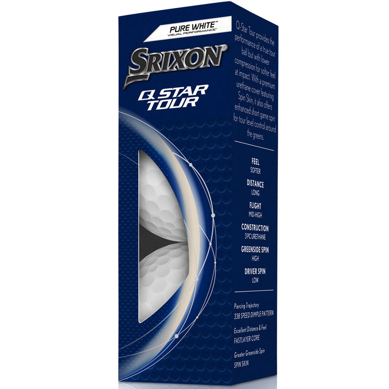 Q-STAR Tour Golf Balls - Pure White - 12 Pack
