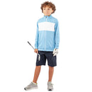 Galvin Green Rex Junior Full Zip Top - Alaskan Blue/White