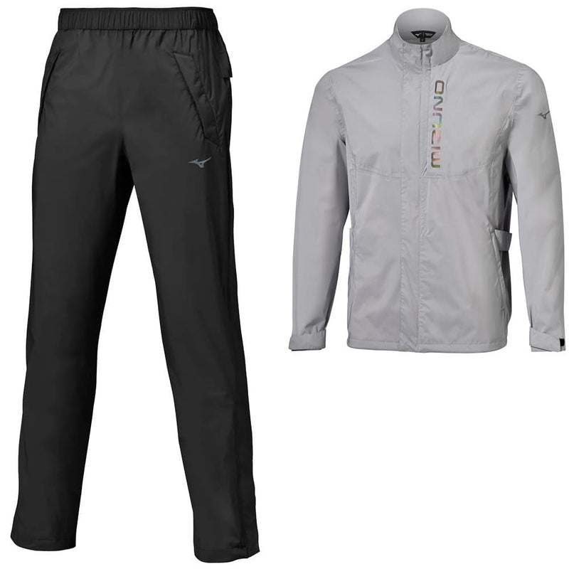 Mizuno Arc Waterproof Rain Suit - Quicksilver/Black