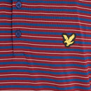 Lyle & Scott Golf Striped Polo Shirt - Plum/White