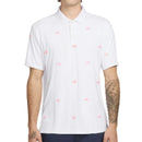 Nike Par 5 Dri-Fit Shoe Embroidered Polo Shirt - White/Hot Lava