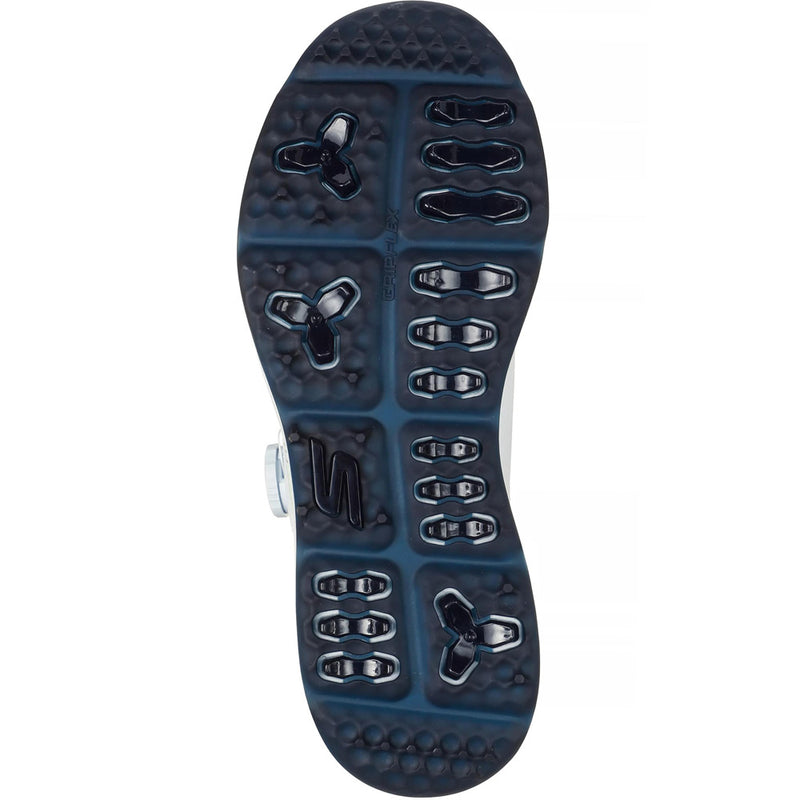 Skechers Elite 5 Slip-Ins Spikeless Waterproof Shoes - White/Navy