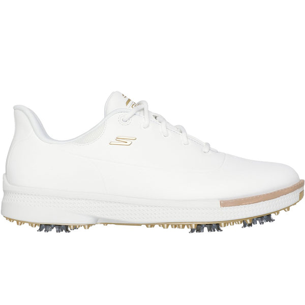 Skechers Go Golf Jasmine 2 Ladies Spiked Waterproof Shoes - White/Gold