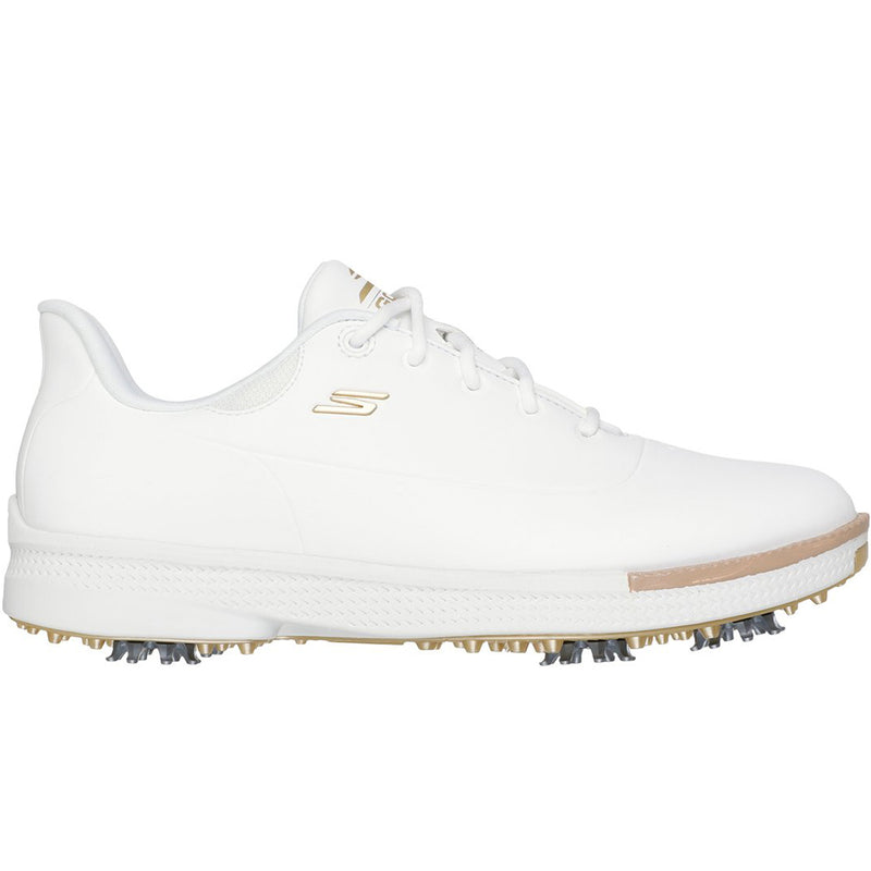 Skechers Go Golf Jasmine 2 Ladies Spiked Waterproof Shoes - White/Gold